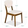 imageBest Choice Products Dining Chairs Set of 2 MidCentury Modern Upholstered Wood Armless wSeat Cushion Padded Backrest  WalnutCreamWalnutCream