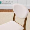 imageBest Choice Products Dining Chairs Set of 2 MidCentury Modern Upholstered Wood Armless wSeat Cushion Padded Backrest  WalnutCreamWalnutCream