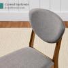 imageBest Choice Products Dining Chairs Set of 2 MidCentury Modern Upholstered Wood Armless wSeat Cushion Padded Backrest  WalnutCreamWalnutMedium Gray