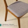 imageBest Choice Products Dining Chairs Set of 2 MidCentury Modern Upholstered Wood Armless wSeat Cushion Padded Backrest  WalnutCreamWalnutMedium Gray