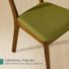 imageBest Choice Products Dining Chairs Set of 2 MidCentury Modern Upholstered Wood Armless wSeat Cushion Padded Backrest  WalnutCreamWalnutOlive