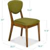 imageBest Choice Products Dining Chairs Set of 2 MidCentury Modern Upholstered Wood Armless wSeat Cushion Padded Backrest  WalnutCreamWalnutOlive