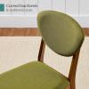 imageBest Choice Products Dining Chairs Set of 2 MidCentury Modern Upholstered Wood Armless wSeat Cushion Padded Backrest  WalnutCreamWalnutOlive