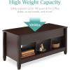 imageBest Choice Products Lift Top Coffee Table with Hidden Storage Accent Table Furniture for Living Room Display Shelves  WhiteBrownEspresso