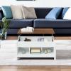 imageBest Choice Products Lift Top Coffee Table with Hidden Storage Accent Table Furniture for Living Room Display Shelves  WhiteBrownWhiteBrown