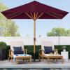 imageBest Choice Products 9ft Deep Square Solar Powered LED Lighted Patio Umbrella wWoodgrain Pattern UVResistant Fabric Hand Crank  Navy BlueBurgundy