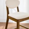 imageBest Choice Products Bar Stool Set of 2 MidCentury Modern Upholstered Wood Armless Counter Height wSeat Cushion Backrest  WalnutGrayWalnutCream