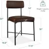 imageBest Choice Products Faux Leather Dining Chair Set of 2 Standard Height Metal Frame Padded Cushions for Kitchen and Dining  Camel BrownMocha Brown