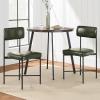 imageBest Choice Products Faux Leather Dining Chair Set of 2 Standard Height Metal Frame Padded Cushions for Kitchen and Dining  Camel BrownMoss Green