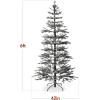 imageBest Choice Products PreLit Sparse Christmas Tree 6ft Artificial Flocked Pine Holiday Dcor Aspen Noble Fir White ampamp Multicolor LED Lights GreenBlack