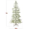 imageBest Choice Products PreLit Sparse Christmas Tree 6ft Artificial Flocked Pine Holiday Dcor Aspen Noble Fir White ampamp Multicolor LED Lights GreenFlocked