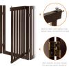 imageBest Choice Products 315in 3Panel Freestanding Wooden Pet Gate wWalk Through Door Adjustable Pen Support Feet  Espresso