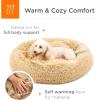 imageBest Choice Products 45in Dog Bed SelfWarming Plush Shag Fur Donut Calming Pet Bed Cuddler wWaterResistant Lining Raised Rim  BrownBrown