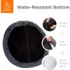 imageBest Choice Products 45in Dog Bed SelfWarming Plush Shag Fur Donut Calming Pet Bed Cuddler wWaterResistant Lining Raised Rim  BrownGray