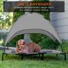 imageBest Choice Products 48in Elevated Cooling Dog Bed Outdoor Raised Mesh Pet Cot wRemovable Canopy Shade Tent Carrying Bag Breathable Fabric  GrayGray