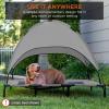 imageBest Choice Products 48in Elevated Cooling Dog Bed Outdoor Raised Mesh Pet Cot wRemovable Canopy Shade Tent Carrying Bag Breathable Fabric  GrayGray