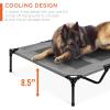 imageBest Choice Products 48in Elevated Cooling Dog Bed Outdoor Raised Mesh Pet Cot wRemovable Canopy Shade Tent Carrying Bag Breathable Fabric  GrayGray
