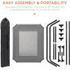 imageBest Choice Products 48in Elevated Cooling Dog Bed Outdoor Raised Mesh Pet Cot wRemovable Canopy Shade Tent Carrying Bag Breathable Fabric  GrayGray