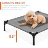 imageBest Choice Products 48in Elevated Cooling Dog Bed Outdoor Raised Mesh Pet Cot wRemovable Canopy Shade Tent Carrying Bag Breathable Fabric  GrayGray
