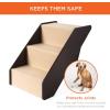 imageBest Choice Products 4Step Foldable Adjustable NonSlip Wide Wooden Pet Stairs for Living Room Bedroom Dog ampamp Cat Sizes Small Medium Large wCarpet No Assembly Ideal for Injured Elderly Pets3Step