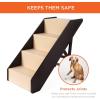 imageBest Choice Products 4Step Foldable Adjustable NonSlip Wide Wooden Pet Stairs for Living Room Bedroom Dog ampamp Cat Sizes Small Medium Large wCarpet No Assembly Ideal for Injured Elderly Pets4Step