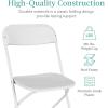 imageBest Choice Products Set of 4 Plastic Folding Chairs Portable Stacking Indoor Outdoor Seating for Home Yard Garden Parties Events wNonSlip Feet 350lb Weight Capacity  WhiteWhite