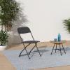 imageBest Choice Products Set of 4 Plastic Folding Chairs Portable Stacking Indoor Outdoor Seating for Home Yard Garden Parties Events wNonSlip Feet 350lb Weight Capacity  WhiteBlack
