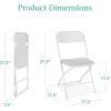 imageBest Choice Products Set of 4 Plastic Folding Chairs Portable Stacking Indoor Outdoor Seating for Home Yard Garden Parties Events wNonSlip Feet 350lb Weight Capacity  WhiteWhite