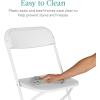 imageBest Choice Products Set of 4 Plastic Folding Chairs Portable Stacking Indoor Outdoor Seating for Home Yard Garden Parties Events wNonSlip Feet 350lb Weight Capacity  WhiteWhite
