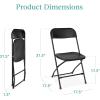 imageBest Choice Products Set of 4 Plastic Folding Chairs Portable Stacking Indoor Outdoor Seating for Home Yard Garden Parties Events wNonSlip Feet 350lb Weight Capacity  WhiteBlack