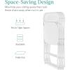 imageBest Choice Products Set of 4 Plastic Folding Chairs Portable Stacking Indoor Outdoor Seating for Home Yard Garden Parties Events wNonSlip Feet 350lb Weight Capacity  WhiteWhite