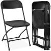 imageBest Choice Products Set of 4 Plastic Folding Chairs Portable Stacking Indoor Outdoor Seating for Home Yard Garden Parties Events wNonSlip Feet 350lb Weight Capacity  WhiteBlack