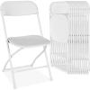 imageBest Choice Products Set of 4 Plastic Folding Chairs Portable Stacking Indoor Outdoor Seating for Home Yard Garden Parties Events wNonSlip Feet 350lb Weight Capacity  WhiteWhite
