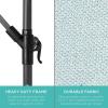 imageBest Choice Products 10ft Offset Hanging Market Patio Umbrella wEasy Tilt Adjustment Polyester Shade 8 Ribs for Backyard Poolside Lawn and GardenBaby Blue