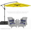imageBest Choice Products 10ft Offset Hanging Market Patio Umbrella wEasy Tilt Adjustment Polyester Shade 8 Ribs for Backyard Poolside Lawn and GardenYellow
