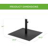 imageBest Choice Products 385lb Steel Umbrella Base Square Weighted Patio Stand for Outdoor Backyard Market Umbrellas Sun Shade wTightening Knob and Anchor Holes  Black