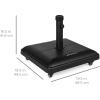 imageBest Choice Products 81Pound Heavy Duty Square Concrete Rolling Outdoor Patio Umbrella Base Stand wLocking Wheels Handles