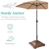imageBest Choice Products Fillable Mobile Umbrella Base Heavy Duty Base Square Tiered Market Stand for Patio Deck Outdoor w 4 Wheels 2 Locks 2 Knobs 120lb Capacity  BlackBrown