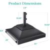 imageBest Choice Products Fillable Mobile Umbrella Base Heavy Duty Base Square Tiered Market Stand for Patio Deck Outdoor w 4 Wheels 2 Locks 2 Knobs 120lb Capacity  BlackBlack