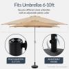 imageBest Choice Products Fillable Umbrella Base Stand Round Sunburst Plastic Patio Umbrella Base Stand Pole Holder for Outdoor Lawn w 55lbs Weight Capacity Adjustment KnobBlack  Fluted