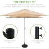 imageBest Choice Products Fillable Umbrella Base Stand Round Sunburst Plastic Patio Umbrella Base Stand Pole Holder for Outdoor Lawn w 55lbs Weight Capacity Adjustment KnobBlack  Faux Wicker