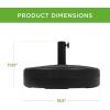 imageBest Choice Products Fillable Umbrella Base Stand Round Sunburst Plastic Patio Umbrella Base Stand Pole Holder for Outdoor Lawn w 55lbs Weight Capacity Adjustment KnobBlack