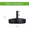 imageBest Choice Products Fillable Umbrella Base Stand Round Sunburst Plastic Patio Umbrella Base Stand Pole Holder for Outdoor Lawn w 55lbs Weight Capacity Adjustment KnobBlack  Faux Wicker