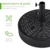 imageBest Choice Products Fillable Umbrella Base Stand Round Sunburst Plastic Patio Umbrella Base Stand Pole Holder for Outdoor Lawn w 55lbs Weight Capacity Adjustment KnobBlack  Faux Wicker
