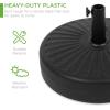 imageBest Choice Products Fillable Umbrella Base Stand Round Sunburst Plastic Patio Umbrella Base Stand Pole Holder for Outdoor Lawn w 55lbs Weight Capacity Adjustment KnobBlack