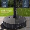 imageBest Choice Products Fillable Umbrella Base Stand Round Sunburst Plastic Patio Umbrella Base Stand Pole Holder for Outdoor Lawn w 55lbs Weight Capacity Adjustment KnobBlack  Fluted