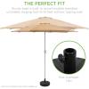 imageBest Choice Products Fillable Umbrella Base Stand Round Sunburst Plastic Patio Umbrella Base Stand Pole Holder for Outdoor Lawn w 55lbs Weight Capacity Adjustment KnobBlack