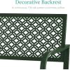 imageBest Choice Products Outdoor Bench 2Person Metal Steel Benches Furniture for Garden Patio Porch Entryway wGeometric Backrest 790lb Capacity  BlackDark Green
