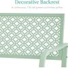 imageBest Choice Products Outdoor Bench 2Person Metal Steel Benches Furniture for Garden Patio Porch Entryway wGeometric Backrest 790lb Capacity  BlackMint Green