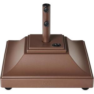 imageBest Choice Products Fillable Mobile Umbrella Base Heavy Duty Base Square Tiered Market Stand for Patio Deck Outdoor w 4 Wheels 2 Locks 2 Knobs 120lb Capacity  BlackBrown
